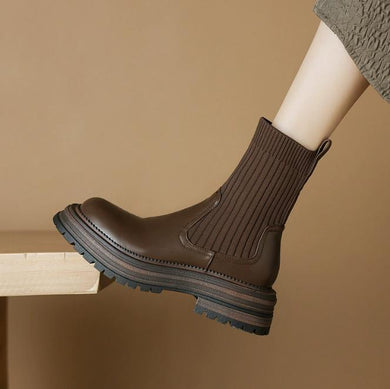 Small Feet Thicksole Slip On Ankle Boots FS205