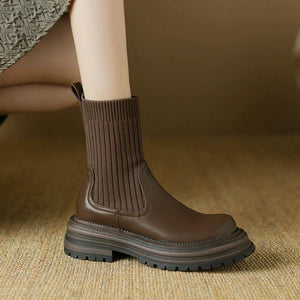 Small Feet Thicksole Slip On Ankle Boots FS205