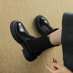 Small Feet Thicksole Slip On Ankle Boots FS205