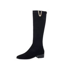 Small Feet Under Knee Block Heel Boots FS118
