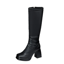 Small Feet Under Knee Chunky High Heel Boots MS165
