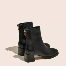 Small Feet Women's Block Heel Back Zipper Boots MS162