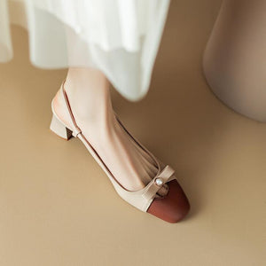 Small Feet Women's Block Heel Slingback Sandals MS122