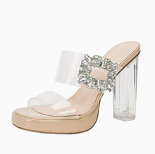 Small Feet Women's Clear Chunky Heel Shoes SS2614
