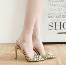 Small Feet Women's Glitter Slingback Dress Heels MS326