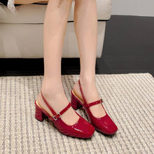 Small Feet Women's Square Toe Slingback Shoes MS100