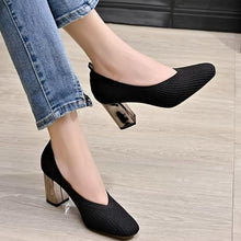 Small Feet Woollen Upper Chunky Heel Shoes FS357