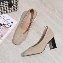 Small Feet Woollen Upper Chunky Heel Shoes FS357