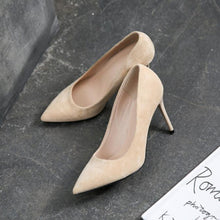 Small Size 1 Pointed Suede Heel Pumps JESS