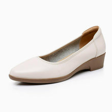 Small Size 2 Low Wedge Leather Work Shoes FS181