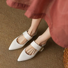 Small Size 3-5 Block Low Heels With Buckle TS198