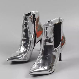 Small Size 3 Pointy Ankle Boots For Women MS312