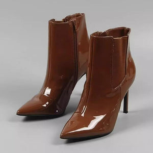 Small Size 3 Pointy Ankle Boots For Women MS312