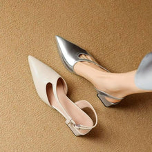Small Size Block Heel Slingback Sandal Shoes FS94