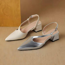 Small Size Block Heel Slingback Sandal Shoes FS94