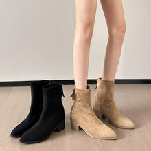 Small Size Block Hidden Heel Short Boots AW2663