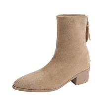 Small Size Block Hidden Heel Short Boots AW2663