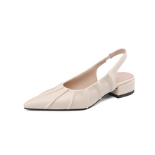 Small Size Block Low Heel Slingback Shoes MS251