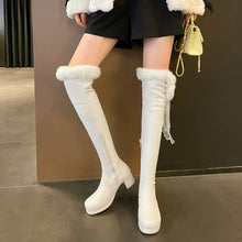 Small Size Block Over Knee Long Boots FS336