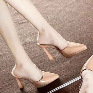 Small Size Chunky Heel Clear Strap Shoes FS105