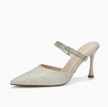 Small Size Glitter Rhinestone Strap Slip On Shoes SS27104