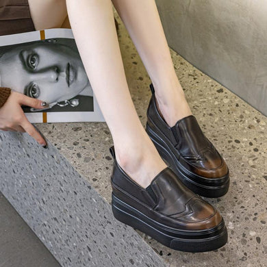 Small Size Inner Heel Leather Casual Shoes FS267
