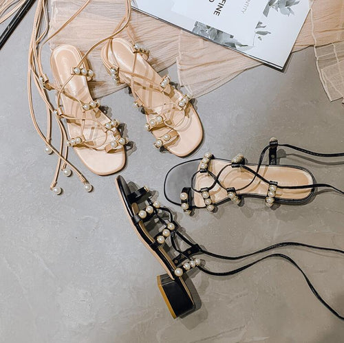 Small Size Low Heeled Strappy Sandals For Petite Feet Women MS191