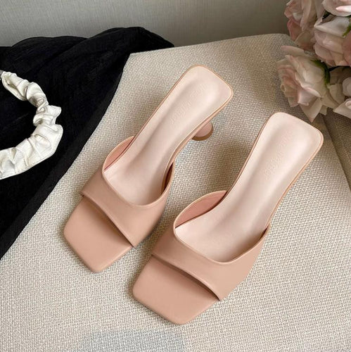 Small Size Open Toe Slip On Heeled Sandals FS114