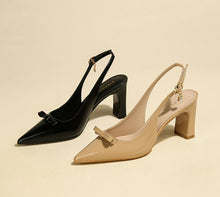 Small Size Patent Chunky Heels For Petite Feet AW2641