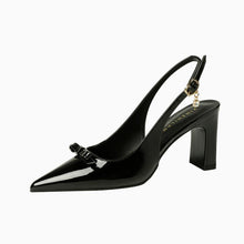 Small Size Patent Chunky Heels For Petite Feet AW2641