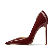 Small Size Side Empty Patent Heels GS56