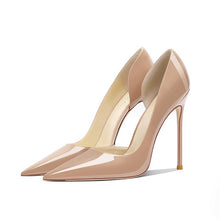 Small Size Side Empty Patent Heels GS56