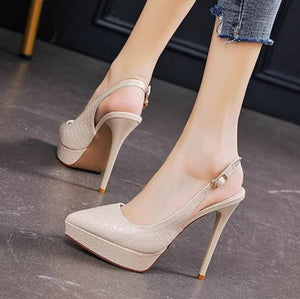 Small Size Slingback Platform High Heel Shoes TS33