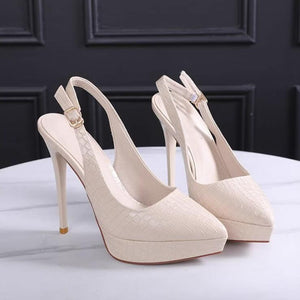 Small Size Slingback Platform High Heel Shoes TS33