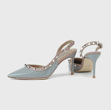 Small Size Slingback Stud Strap Heels BS230