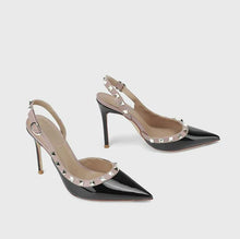 Small Size Slingback Stud Strap Heels BS230