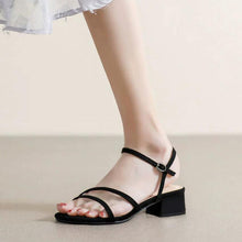Small Size Strap Block Heel Suede Sandals MS102