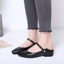 Small Size Stud Strap Block Low Heels MS591