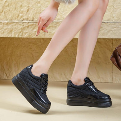 Small Size Thicksole Leather Casual Shoes FS263