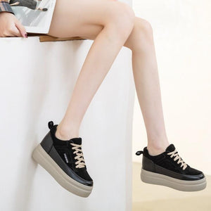 Small Size Thicksole Suede Leather Booties AP109
