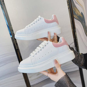 Small Size Thicksole White Sneakers ES82