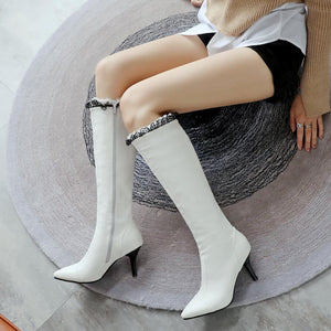 Small Size Under Knee Pointy Long Boots AP173
