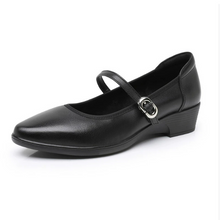 Small Size Wedge Heel Mary Jane Leather Shoes TS64