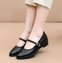 Small Size Wedge Heel Mary Jane Leather Shoes TS64