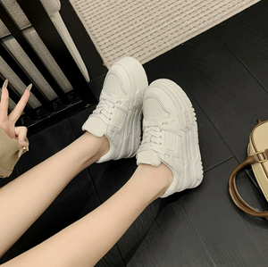 Small Size White Height Increase Casual Shoes TS385