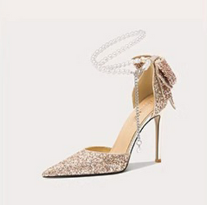 Small Feet Glitter Side Empty Dress Heels FS314