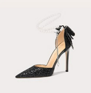 Small Feet Glitter Side Empty Dress Heels FS314