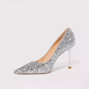 Small Feet Petite Size 3 Glitter Dress Heels TS12