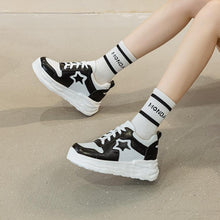 Thicksole Leather Sneakers For Petite Feet MS80