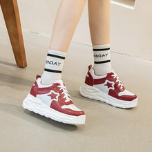 Thicksole Leather Sneakers For Petite Feet MS80
